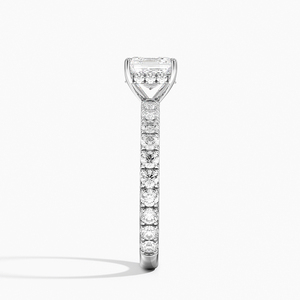 Bague BOJ 096 en argent 925 avec serti halo, diamant solitaire taille Asscher, 2 carats, couleur D, VVS1, moissanite certifiée GRA - Product Image 3