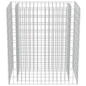 Jardinière surélevée en gabion en acier galvanisé argenté 35,4x19,7x39,4 pouces – Pots et jardinières - Product Image 5
