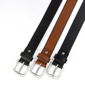 Ceinture pour homme en cuir pleine fleur de vache véritable, avec boucle en acier inoxydable, réglable, durable, écologique, idéale pour les costumes d'affaires et les occasions formelles.