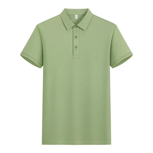 Camiseta Polo de Algodón Egipcio de Triple Capa, Estilo Años 80 |   Logotipo Bordado Personalizado |   Camisa de Manga Corta Informal de Negocios Ice Silk - Product Image 4