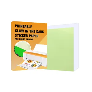 Tự dính có thể in dạ quang phim A4 không thấm nước Glow-in-The-Dark Vinyl Sticker giấy DIY cho máy in phun