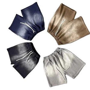 Ensemble deux pièces T-shirt et short de jogging délavé à l'acide personnalisé, en polyester/coton doux et respirant, unisexe, streetwear, décontracté, longueur genou, OEM ODM - Product Image 5