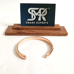 Bracelet en cuivre magnétique fait main Kada bout ouvert réglable bijoux de thérapie de guérison en cuivre pur pour hommes et femmes - Product Image 4