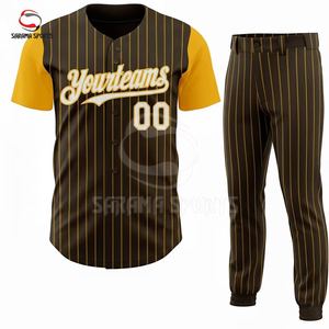 Servicio OEM de Camisetas de Béisbol Personalizadas, Logotipo del Equipo y Nombre del Jugador, Conjunto de Uniforme de Béisbol, Proveedor de Ropa Deportiva Ligera de Poliéster - Product Image 1