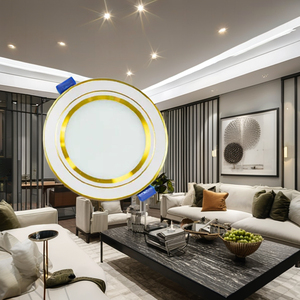 ไฟดาวน์ไลท์ LED 90มม. แบบเรียบง่ายทันสมัยพร้อมขอบสีทองอลูมิเนียมที่ได้รับการรับรอง TLC คุ้มค่ามากสำหรับโฮมออฟฟิศที่ผลิตในเวียดนาม - Product Image 1