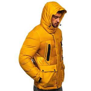 Men Hooded Knitted Polyester Lightweight Bubble Jacket <b>Waterproof</b> Quick Dry Breathable <b>Warm</b> Quilted Full Zip Casual Winter - Product Image 4