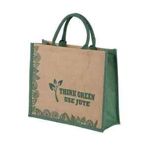 Think Green Go Green bags Eco Friendly Biodegradable Jute Grocery Bags