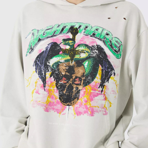 Sweat à capuche surdimensionné thermique 100 % coton pour homme, coupe ample, lourd, avec grande capuche, style streetwear hiver, teint uni, tissu français, 3XL - Product Image 2