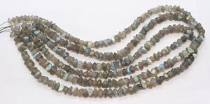 Perles de Labradorite lisse en forme de pépites AAA, 7-8 MM, perles de pierres précieuses de Labradorite polies, 16 pouces, perles de Labradorite naturelle lisses - Product Image 2