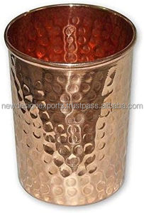 Juego de 4 Dispensadores de Agua de Cobre Martillado Ecológicos y Duraderos con Grifo y Jarra de Vidrio para Beber Multifuncional - Product Image 5