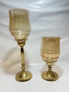 Ensemble de porte-bougies modernes en aluminium, élégants supports décoratifs pour bougies pour mariage, table à manger, hôtel, restaurant - Product Image 3
