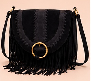 Sac bandoulière en cuir noir de qualité supérieure pour femme, style vintage bohème, sac à main élégant de style western, OEM ODM Printemps-Été - Product Image 1