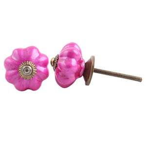 Handmade Premium Quality Pink Ceramic Melon Solid Drawer Knobs Dresser Cabinet Pulls Kitchen Cupboard <b>Door</b> <b>Handles</b> Cheap Price - Product Image 2