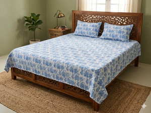 Cubrecama Floral con Estampado de Pájaros, Estilo Bohemio, Moderno, para Todas las Estaciones, de Mezclilla Estampada, con Relleno de Algodón Hecho a Mano, para Uso Doméstico - Product Image 2