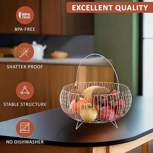 Cesta de Almacenamiento Multiusos Rectangular de Alambre Metálico, Ecológica, Estilo Vintage, con Frente Abierto y Fácil Acceso, Organizador para el Hogar - Product Image 4