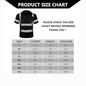 เสื้อยืดสะท้อนแสงสีน้ำเงินกรมท่าสำหรับผู้ชาย เสื้อทำงานแบบมองเห็นได้ชัดเจน ผ้าฝ้าย 100% ระบายอากาศได้ดี มีกระเป๋าหน้าอก พิมพ์ลายซิลค์สกรีน - Product Image 5