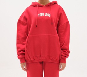 Conjunto deportivo de lana para mujer al por mayor, conjunto de invierno de algodón para marcas boutique, logotipo personalizado, precio de fábrica - Product Image 4