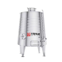 Cuve de Fermentation de Bière en Acier Inoxydable avec Système de Refroidissement, Capacité 200L, Récipient sous Pression et Pompe pour la Brassage