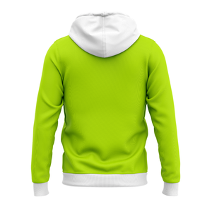 เสื้อสเวตเชิ้ตมีฮู้ดผู้ชาย ทรงปกติ สีพื้น สวมใส่สบายๆ สำหรับฤดูใบไม้ร่วง แต่งขอบฮู้ดและปลายแขนเสื้อสีขาว - Product Image 6