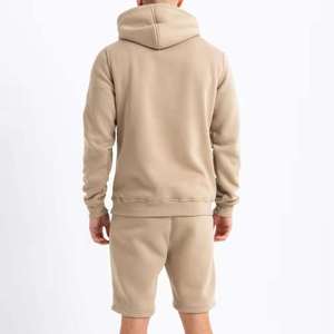 Custom <b>Men's</b> Half Zip <b>Hoodie</b> <b>and</b> <b>Shorts</b> <b>Set</b> 2 Piece Tracksuit Casual Streetwear Heavyweight Fleece Gym Wear <b>Short</b> Sweatsuit <b>Set</b> - Product Image 5