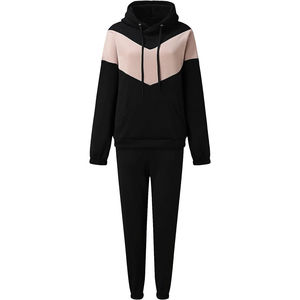Ensemble de survêtements personnalisés avec logo, pantalon et sweat à capuche pour femme, survêtement de haute qualité, prix de gros - Product Image 4