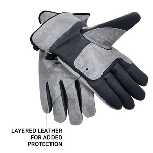 Gants de soudage TIG en cuir de chèvre et de vache pleine fleur, haute performance, résistants aux flammes, pour travaux de construction et de soudure, usage intensif - Product Image 4
