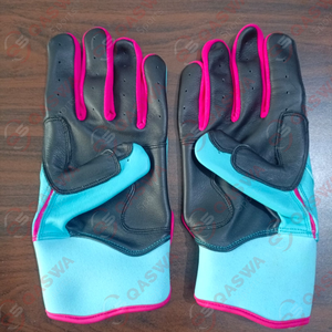 Guantes de Bateo de Béisbol de Cuero Verde Azulado, Guantes de Bateo de Softbol Antideslizantes de Color Rosa, Personalizados, al por Mayor, Ecológicos y Ligeros - Product Image 5
