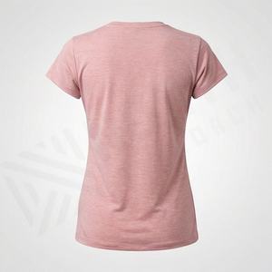 เสื้อยืดผู้หญิงสไตล์ใหม่สำหรับฤดูร้อน พิมพ์ลายได้ตามต้องการ ผ้าฝ้ายผสมโพลีเอสเตอร์ แขนสั้น เรียบง่าย ใส่สบาย เสื้อยืดเปล่าสำหรับผู้หญิง เสื้อท็อปใหม่ - Product Image 2