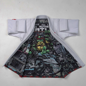 Kimono BJJ Teenage Mutant Ninja Turtles pour adultes unisexe, imprimé par transfert thermique, 100% coton, 340g, durable, fusion sans couture, arts martiaux - Product Image 1
