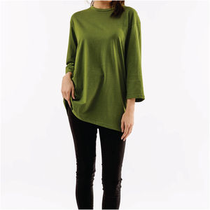 Camiseta de Algodón Orgánico 100% Ecológica, Transpirable, Informal, de Verano, con Logotipo, para Mujer, Talla Grande - Product Image 6