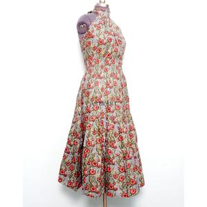 Elegant Digital Printed Maxi Cotton Floral Plus-size Women O-Neck Loose Fit Sleeveless Eco-Friendly Breathable Party <b>Dress</b> - Product Image 4