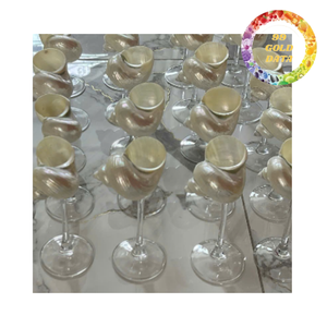 Verre à vin en coquillage naturel, fait main, pour restaurant, bar et décoration intérieure - Product Image 1