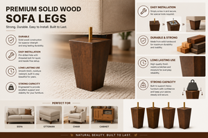 Custom Square Solid Wood <b>Sofa</b> <b>Legs</b> <b>for</b> Outdoor and Apartment Furniture Modern Replacement <b>for</b> Cabinets Couches Workshops - Product Image 5