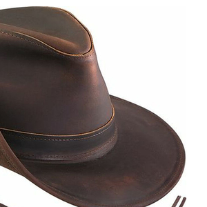 Chapeau Fedora en cuir réglable de haute qualité, style unisexe, personnalisable en couleur et logo - Product Image 5
