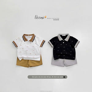 Ropa de Verano al por Mayor para Niños de 1 a 7 Años, Camisetas Polo de Manga Corta y Pantalones Cortos, Ropa Escolar para Niños Pequeños - Product Image 4