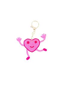 New Unique Green and Orange for Orange Combination <b>Square</b> Heart Fabric Keychain <b>Adjustable</b> Bag Charm Gift Valentine Day Birthday - Product Image 2