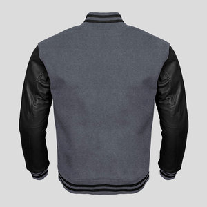 Fashion varsity jacket with custom embroidery wool fabric leather sleeves suitable for <b>men</b> women oem service - Product Image 4