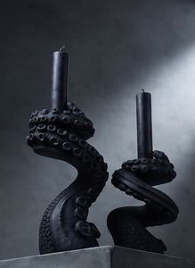 <b>Gothic</b> Octopus Tentacle <b>Candle</b> Holder Matte Black Texture Casting <b>Candle</b> Stand Unique Sea Creature Table Centerpiece Ocean Theme - Product Image 4
