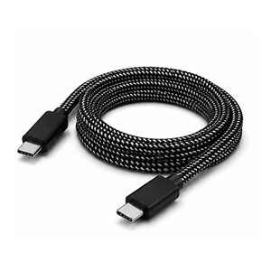Red Nylon Braided Flat <b>Type</b>-<b>C</b> to <b>Type</b>-<b>C</b> 8PIN <b>USB</b> <b>Cable</b> with Right-Angle and Micro Connectors for IOS Mobile Phones Fast <b>Charging</b> - Product Image 4