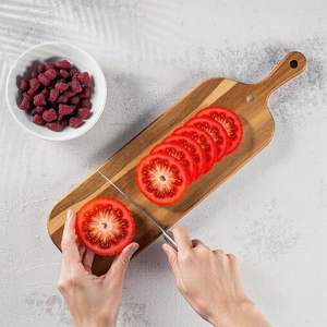 Planche à découper en bois d'acacia Linwnil - Planche à découper en bois pour la viande, le fromage, le pain, la charcuterie et le service de fromages. - Product Image 1