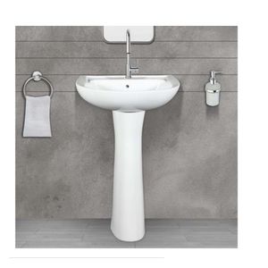 Elegant ceramic laundry sink pedestal basin 510x420x840mm bathroom washtub porcelain washing clothes basin miska set for utility - Product Image 3