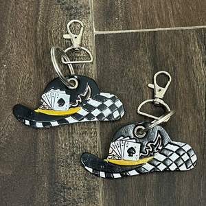 March Expo 2026 Porte-clés en cuir de vache occidental fait main, gravé à la main, à motif damier, thème Rodeo, cadeau pour hommes et femmes, vente en gros - Product Image 5