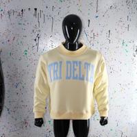 Sudadera TRI DELTA con Cuello Alto, 100% Algodón, Cuello Ancho, Invierno, Hilos Finos Vintage