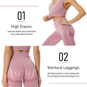 Conjunto de Yoga para Mujer al Por Mayor, Último Estilo, Conjunto de Yoga de Venta Caliente, Material Duradero Antiarrugas, Conjunto de Yoga Elástico Sólido para Mujer - Product Image 5