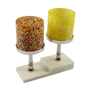 Mosaic Theme <b>Hurricane</b> Glass Candle Holder <b>Lanterns</b> Colored Finishing Handmade Eco-Friendly Heat Resistant T-light Holder for - Product Image 5