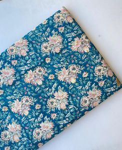 Tela de Algodón con Estampado Floral Hecho a Mano en Jaipur, Transpirable, Ecológica, Material para Decoración del Hogar, Tela Suave Personalizada de la India - Product Image 2