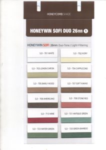 HONEY WIN SOFI DUO 26mm <b>Light</b> filtering Honeycomb - Product Image 1