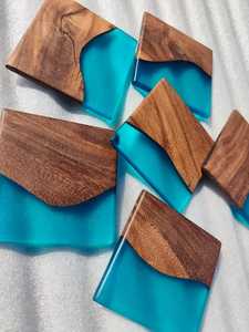 ชุดจานรองแก้วเรซิ่นทำมือรักษ์โลก 6 ชิ้น สีสันปรับแต่งได้ รูปทรงกลม สำหรับตกแต่งบ้านและเป็นของขวัญขึ้นบ้านใหม่ - Product Image 4