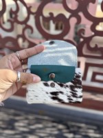 Dompet koin kulit asli untuk kulit sapi, dompet koin kulit asli, dompet Mini modis, dompet hadiah untuk kulit sapi