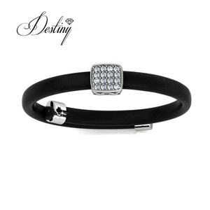 <span class=keywords><strong>Pulsera</strong></span> de cuero de moda Daisini adornada con cristales de <span class=keywords><strong>Swarovski</strong></span> <span class=keywords><strong>Pulsera</strong></span> al por mayor de alta calidad para regalo - Product Image 6